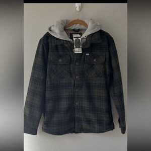 Levi's Men's Dark Green Plaid Shirt Jacket